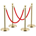 LOVMOR Stainless Steel Stanchion Post, 5 FT Red Carpet Ropes and Poles by LOVMOR