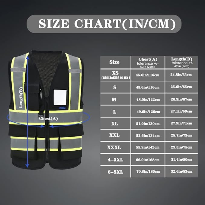 AYKRM 11 color High Vis Reflective Safety Vest - Image 4