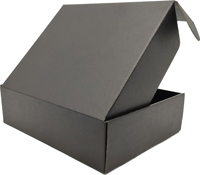Black Shipping Boxes for Small Business Pack of 25-10x8x2.7 inches Cardboard - Image 3