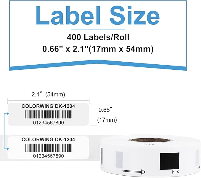 COLORWING Labels Compatible for Brother DK-1204, Use - Image 2