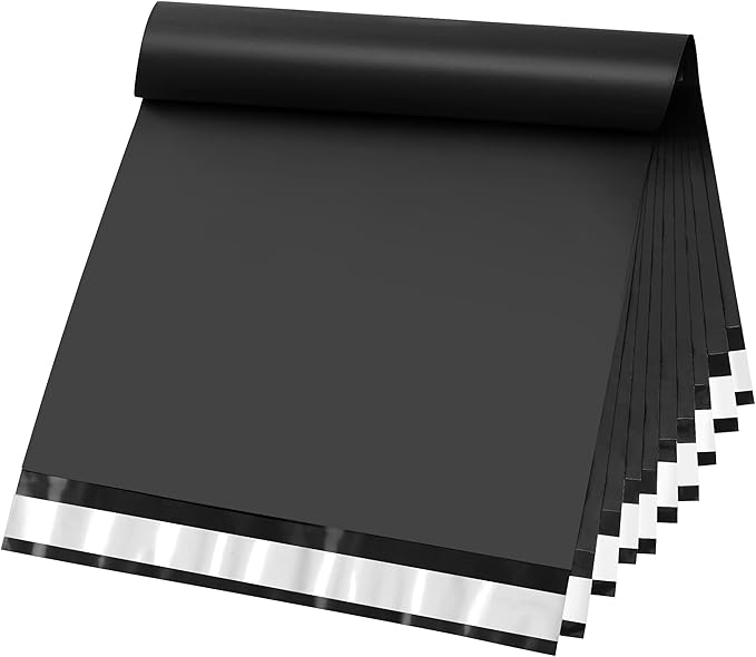 Famagic 200pcs Poly Mailers 10x13 Inch Shipping Bags Black Shipping Envelopes by Famagic