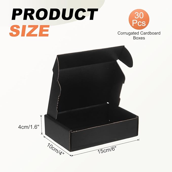 PATIKIL 6 x 4 x 1.6 Inch Shipping Boxes, 30 Pack Color Corrugated Cardboard Box - Image 2