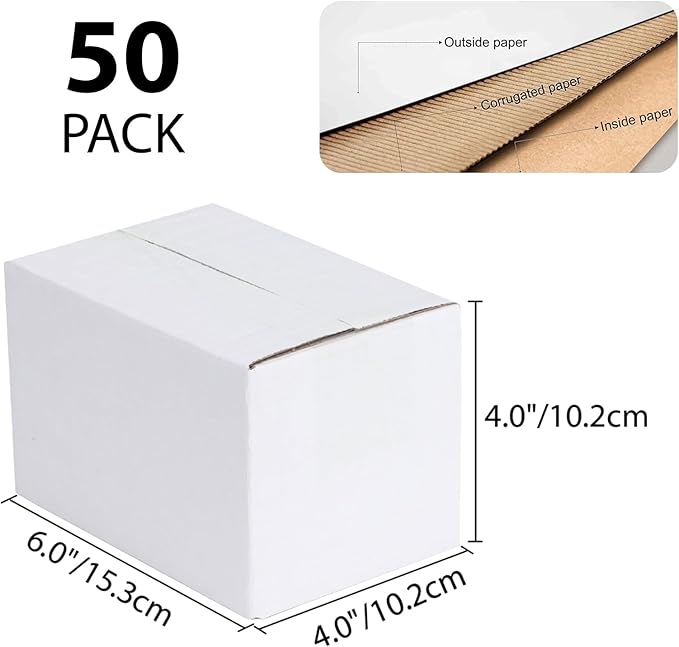 Calenzana 6x4x4 Shipping Boxes Set of 50 - Image 2