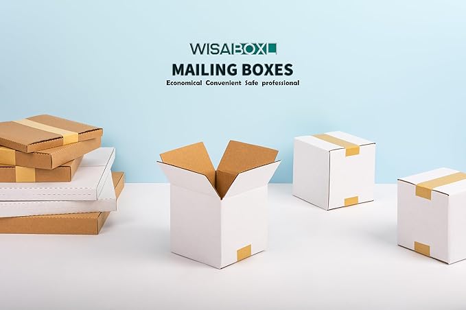 6x6x6 inch White Shipping Boxes, Corrugated Cardboard Small Boxes - Image 7