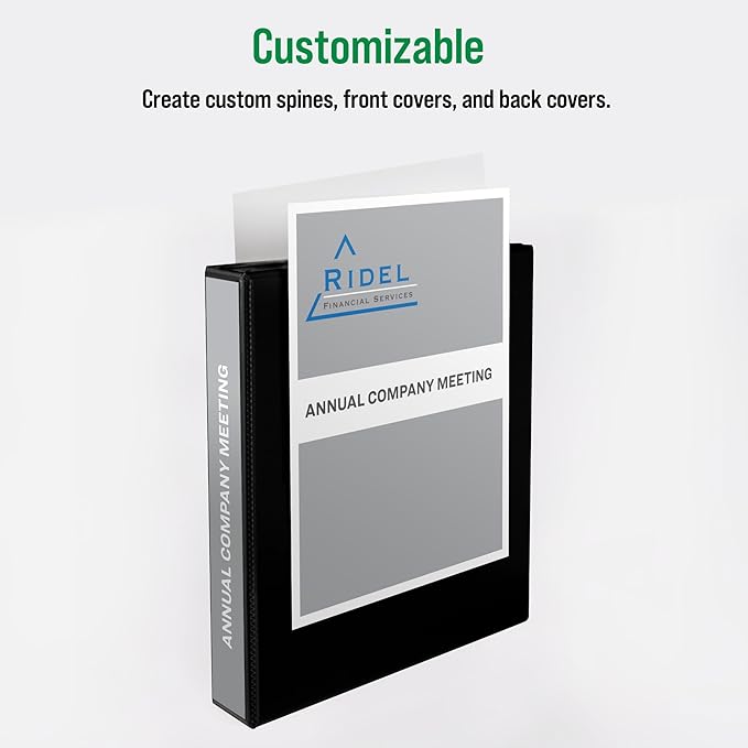 Office Essentials Economy View 3 Ring Binders, 1.5" Round Rings, 2.1" Spine - Image 2