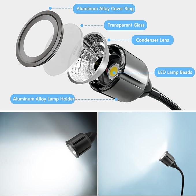 Magnetic LED Work Light with Flexible Gooseneck and Magnetic Base, Magnetic LED - Image 3