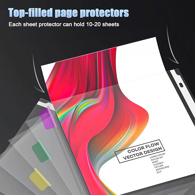 HABGP 16Pcs/2 Set Clear Sheet Protectors - Image 8