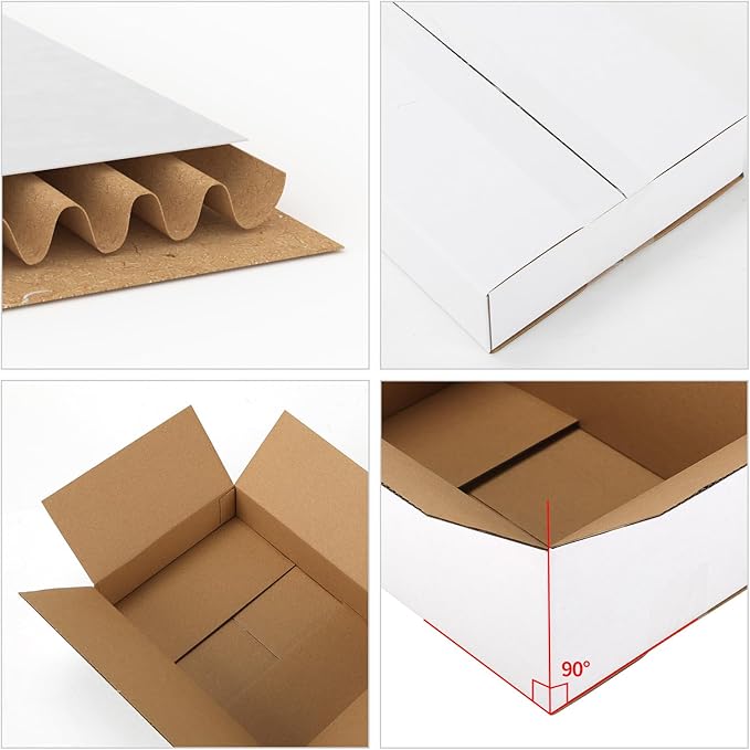 CRUGLA 9x6.5x2 White Shipping Boxes Set of 40 - Image 4
