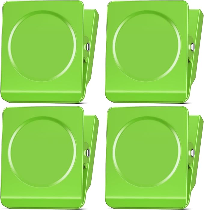 FINDMAG Extra Strong Magnetic Clips Heavy Duty, 4 Pack Super Large Magnetic by FINDMAG