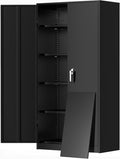 Greenvelly Metal Garage Storage Cabinet, 72” Lockable Storage Cabinet by Greenvelly