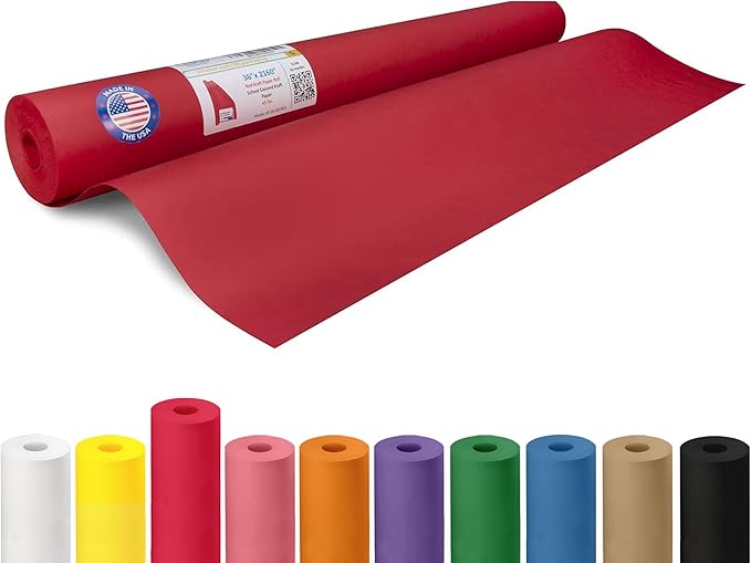 Christmas Red Kraft Paper Roll 36" x 2160" by IDLPackaging