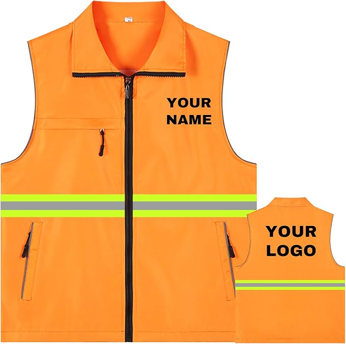 YOWESHOP Lightweight Zip-Up Safety Vest by YOWESHOP
