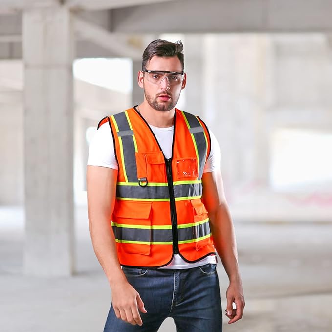 BeautyWill Custom Safety Vest Logo Class 2 High Visibility Reflevtive Vest - Image 6