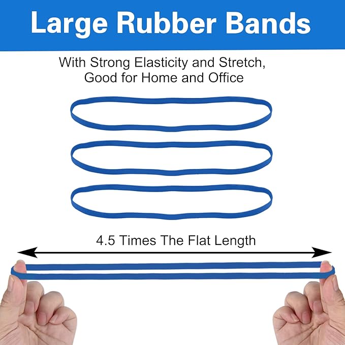 Large Heavy Duty Latex Rubber Bands 12 Inches Trash Can Bands Strong Elastic - Image 4