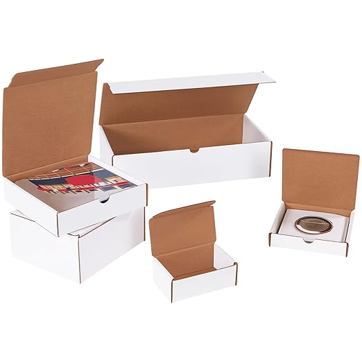 Box USA Corrugated Cardboard Literature Mailers, Tuck Top One-Piece, Die-Cut - Image 7
