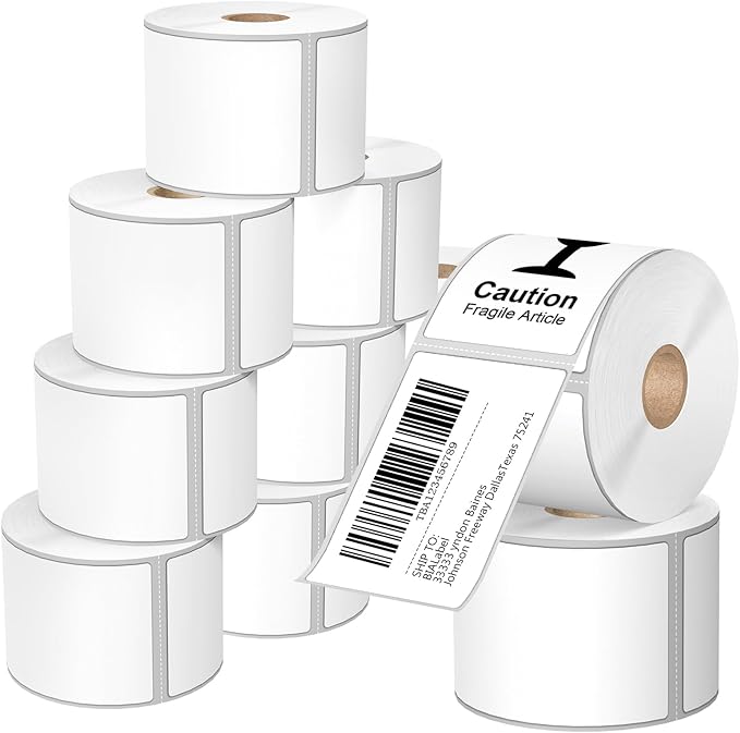 12 Rolls 2.25" X 4" Thermal Printer Labels, 350/Roll by BIAlabel