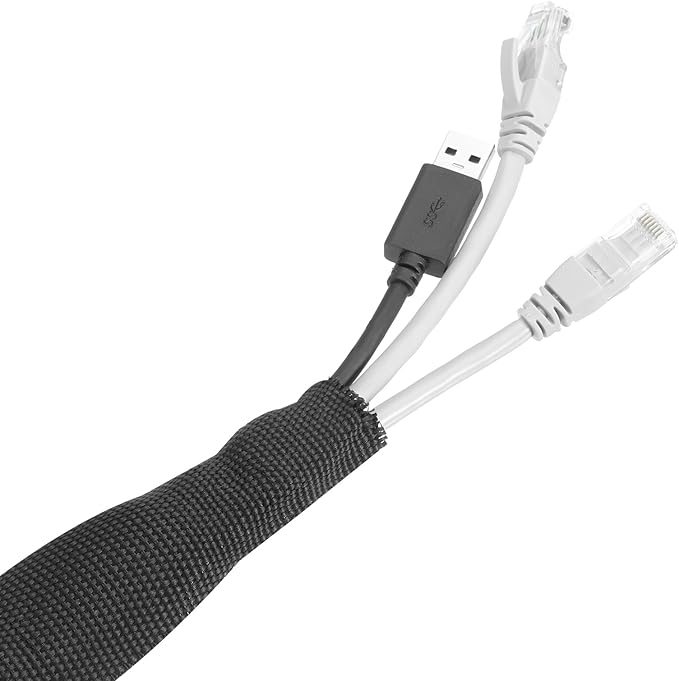 MECCANIXITY Braided Cable Sleeves Heat Shrinkable Fabric Sleeving, 1 1/4" 10ft - Image 5