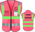 YOWESHOP High Reflective Visibility Safety Vest Custom Your Logo Safety Workwear by YOWESHOP