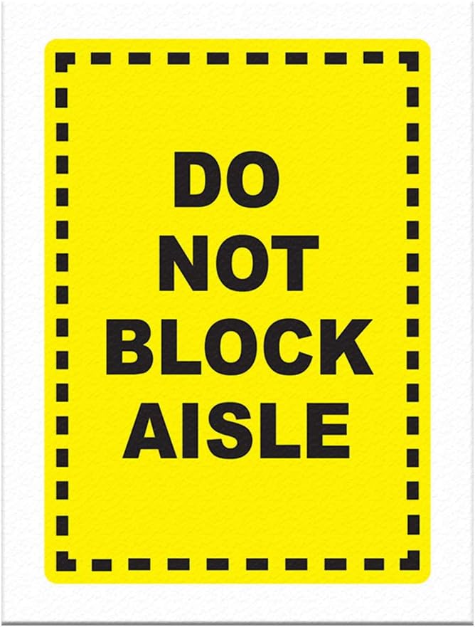 Do Not Block Floor Decals Aisle Yellow Anti-Slip Vertical Shape Lifestyle by Unknown