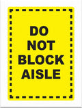 Do Not Block Floor Decals Aisle Yellow Anti-Slip Vertical Shape Lifestyle by Unknown