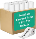 3 1/8" x 230' Thermal Paper Receipt Rolls, Cash Registers，Credit Card by FungLam