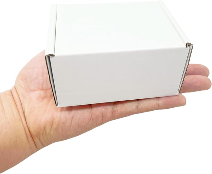 4x3x2 inch Small White Mailers Boxes Recyclable Corrugated Gift Box - Image 4
