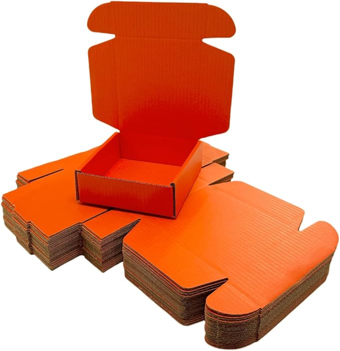 15 Pcs 4.7 x 4.7 x 1.6 Inches Mini Size Corrugated Cardboard Gift Boxes - Image 3