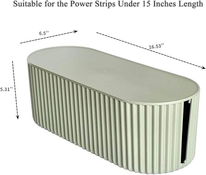 Green Cable Management Box, Power Strips Hider Cover Under TV and Desk - Image 3