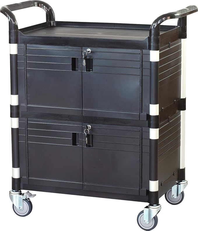 JaboEquip Commercial Heavy Duty Cabinet Rolling Medical Cart, Utility Cart by JABO