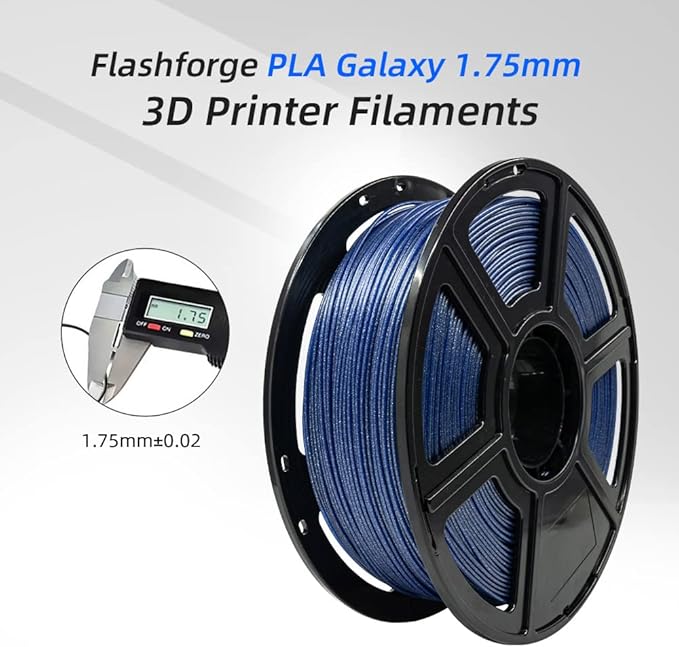 FLASHFORGE PLA Filament 1.75mm Galaxy Blue, 3D Printer Filament - Image 2