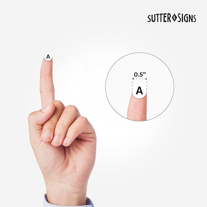 1000pcs Letter Z Stickers, 0.5" Letter Sticker Dot Labels - Image 2