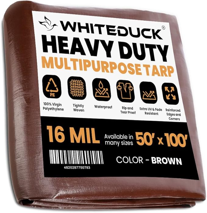 WHITEDUCK Super Heavy Duty Poly Tarp Cover 16 Mil & 10 Mil by WHITEDUCK
