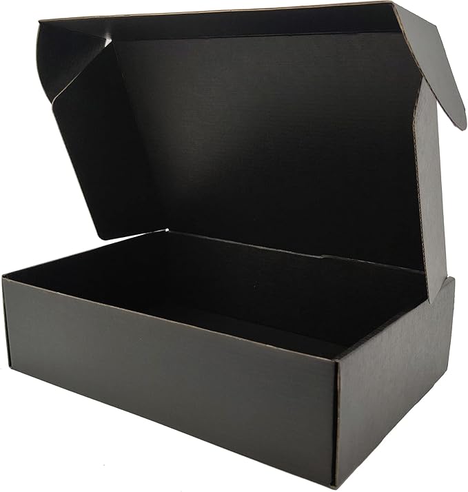 Black Shipping Boxes for Small Business Pack of 20-12x9x4 inches Cardboard - Image 3