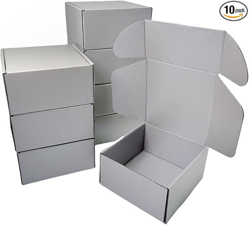 10 Pcs 9.8 x 9.8 x 4 inches Large Size Corrugated Cardboard Gift Boxes by Unknown