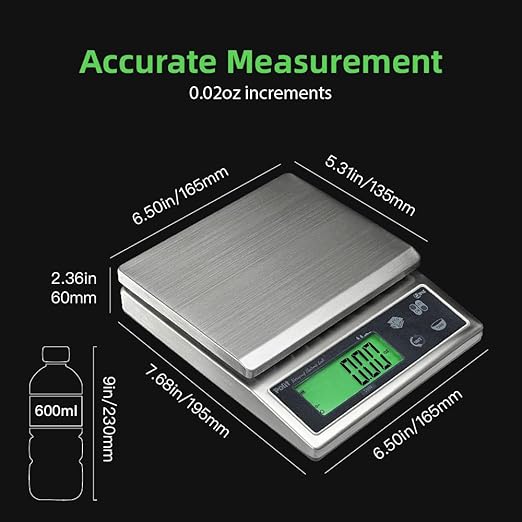 Polit Sun IP65 Waterproof Rechargeable Food Scale — 13lb/6kg High-Precision - Image 2