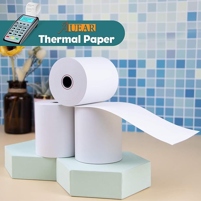 3 1/8" x 230' Thermal Receipt Paper, 80mm BPA Free Point of Sale Cash Register - Image 7