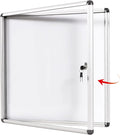 SWANCROWN Lockable Noticeboard White Bulletin Boards Magnetic Wall Mount by SWANCROWN