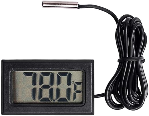 3pcs Black Digital LCD Thermometer Temperature Monitor - Image 2