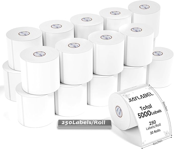 4x6 Thermal Mailing Labels for Direct Thermal Label Printer Shipping Sticker by JIAYLABEL