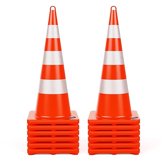 BATTIFE Traffic Safety Cones 36 Inch by BATTIFE