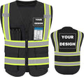 YOWESHOP High Reflective Visibility Safety Vest Custom Your Logo Safety Workwear by YOWESHOP