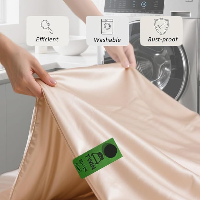 Generic Bedding Label Set, Color-Coded Snap Organization Tags, Washable - Image 3