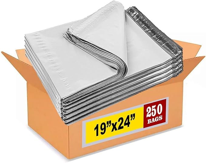 iMBAPrice 250 - 19x24 Premium Matte Finish White Poly Mailers Envelopes Bags by iMBAPrice