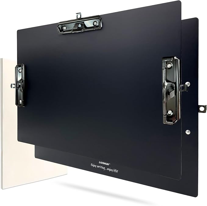 Three Black Clip Aluminum 11x17 Clipboard Metal Stainless Hangable Clipboards - Image 7