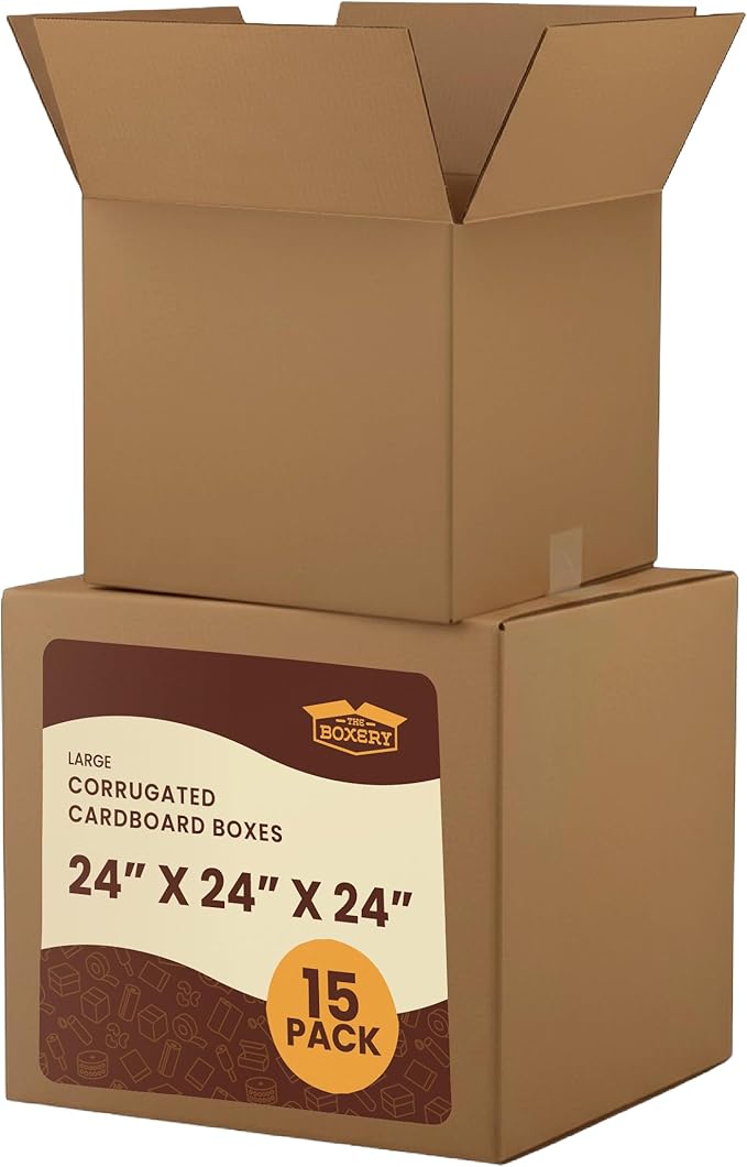 The Boxery Cube 24 x 24 x 24-inch Corrugated Cardboard Boxes, Large | Pack of 20 - Image 2