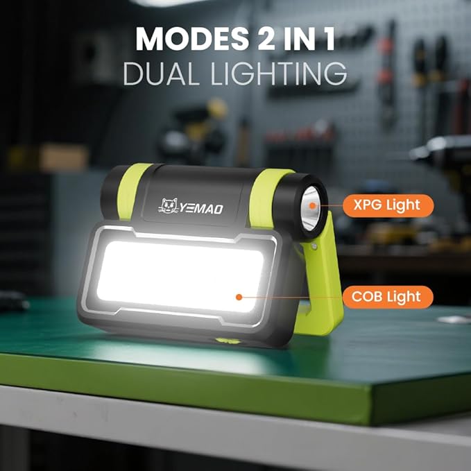 Yemao Led Work Light Rechargeable, Small Portable Work Light - Image 2