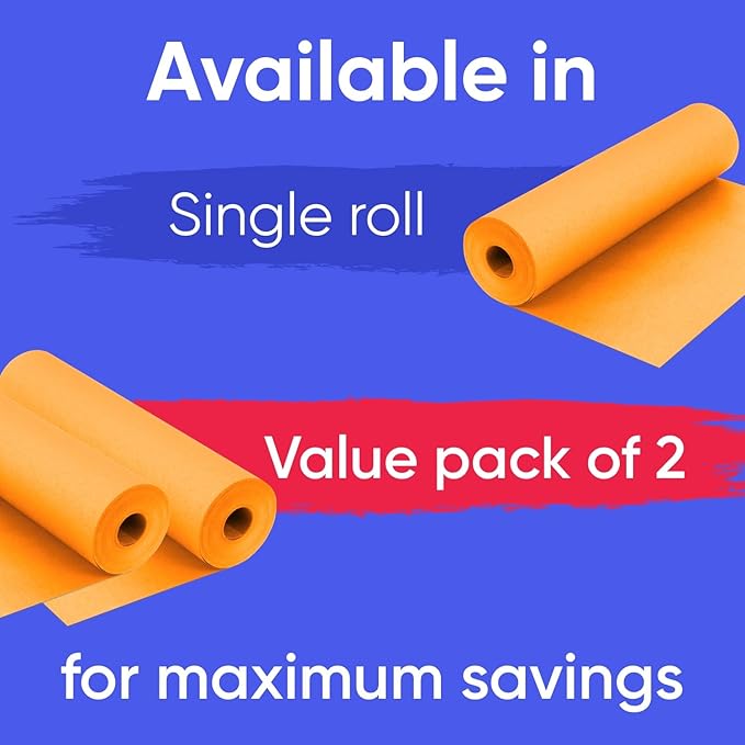 48" x 1200" Orange Kraft Paper Roll, 45 lbs Thickness, Made in USA Colored - Image 2