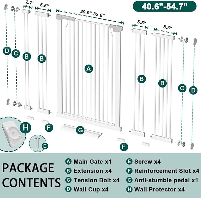 Fairy Baby 40.5" Extra Tall Baby Gate - Image 2