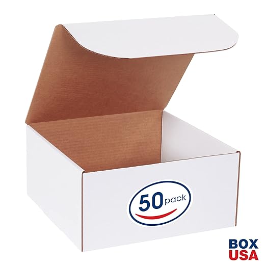 Box USA Corrugated Cardboard Literature Mailers, Tuck Top One-Piece, Die-Cut - Image 2