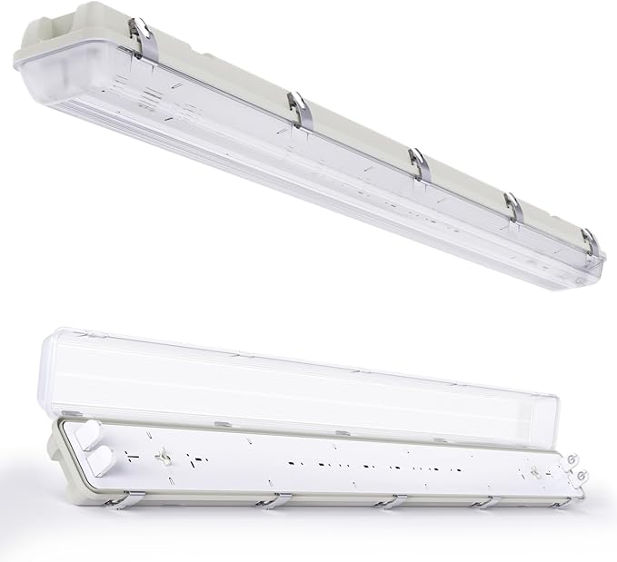 Sunco LED Ready Fixture for Garage Ceiling, 4ft Shop Lights Holds 2 LED Tube by SuncoLighting